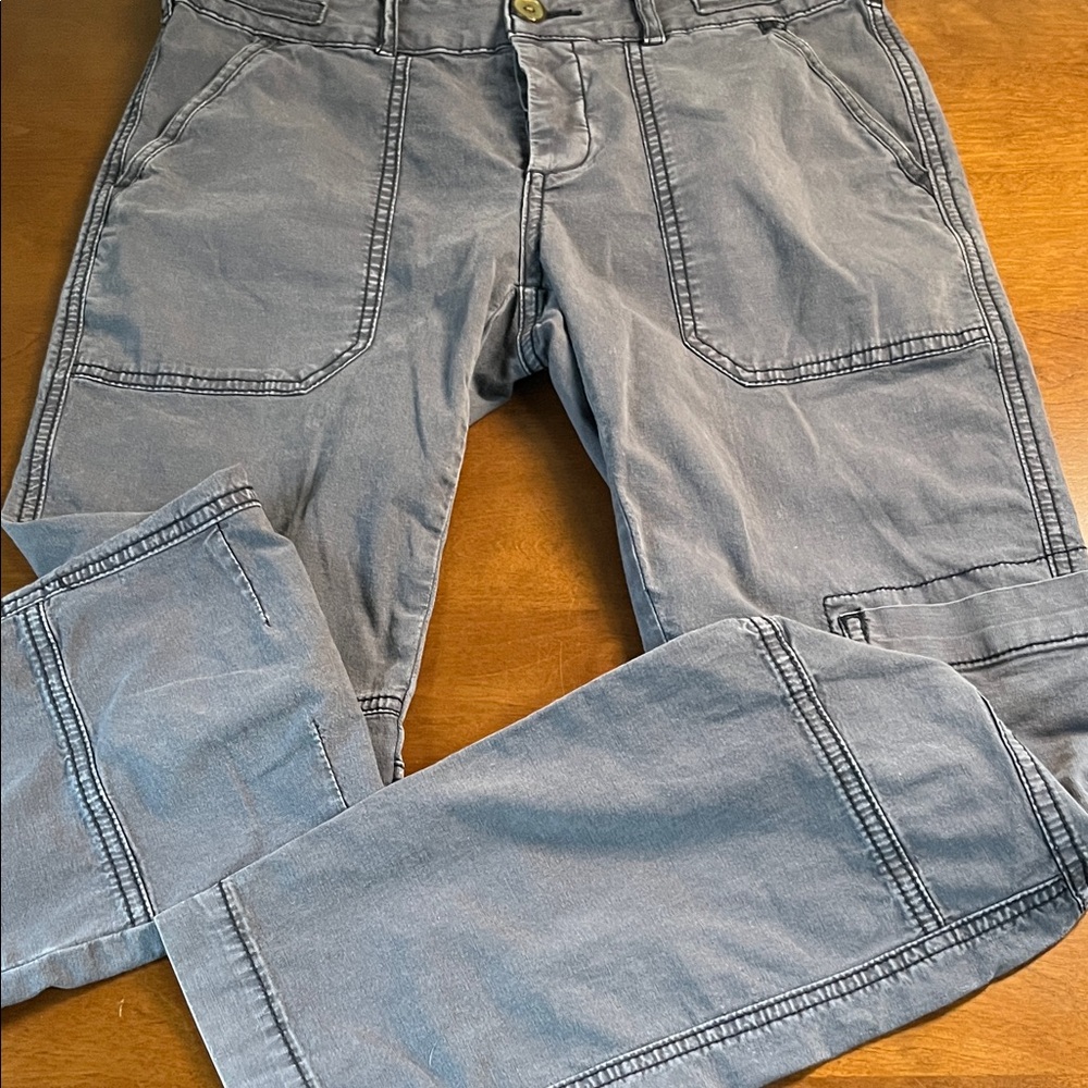 HEI Anthropologie The Waderer Gray Cargo Ankle Pants Size 25